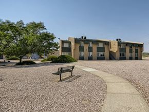 Pueblo apartment for rent - beautiful exterior of mesa gardens apartments