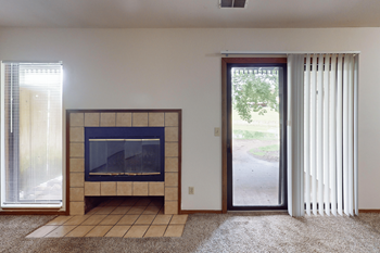 Fireplace in select apartment homes