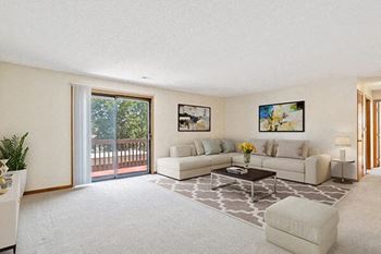 Cozy carpeted flooring