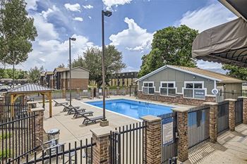 Resort-style swimming pool and sundeck