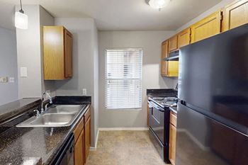 Black appliances and high-definition counters