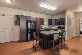 Sleek black appliances