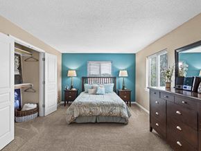 Kansas City apartment for rent - apartment bedroom with a bed and a big closet