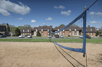 Sand volleyball court