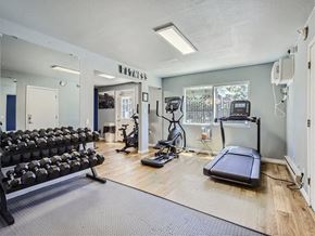 Greeley apartment for rent - the gym is equipped with cardio equipment and weights