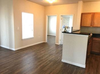 Upgraded wood plank flooring