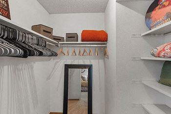 Spacious walk in closets