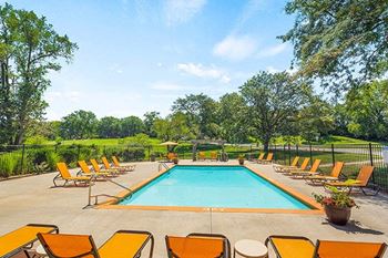 Poolside sundeck and lounge area