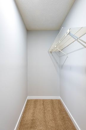 Spring Lake apartment for rent - an empty bedroom with white walls and a white closet