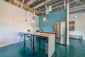 Chapel Hill apartment for rent - A kitchen area with a table and chairs.