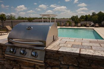 Poolside gas grill at hawthorne at the hall