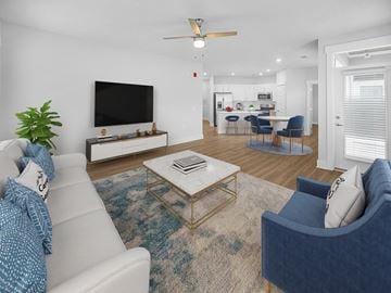 Cary apartment for rent - a living room with a couch and a coffee table
