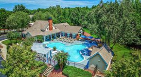 Rock Hill apartment for rent - A large house with a pool in the backyard.