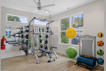 Fitness center at hawthorne at oak ridge in greensboro, nc