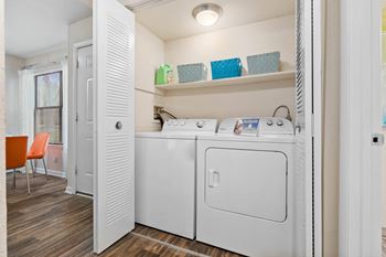 Laundry room at hawthorne at oak ridge in greensboro, nc