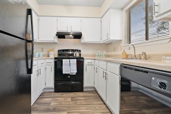 Kitchen at hawthorne at oak ridge in greensboro, nc