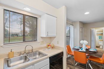 Kitchen at hawthorne at oak ridge in greensboro, nc