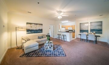 Valdosta apartment for rent - a living room with a couch and a table