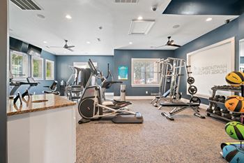 Fitness center at hawthorne at horse pen creek