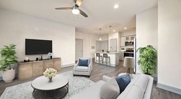 Mooresville apartment for rent - a living room with a couch and a table