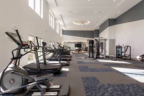 La Porte apartment for rent - 24-Hour Expansive Two-Level Fitness Center with Echelon Fitness Training Mirror