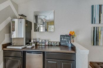 Complimentary starbucks coffee bar at hawthorne at the hall