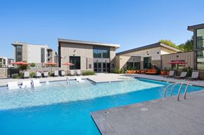 Raleigh apartment for rent - the swimming pool at the falls at rolland park apartments