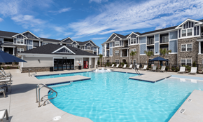 Fuquay-Varina apartment for rent - our apartments have a large swimming pool in front of our building