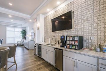 Pooler apartment for rent - a kitchen with a counter and a coffee machine