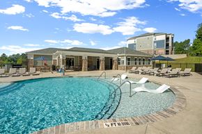 Wake Forest apartment for rent - Resort-Style Saltwater Swimming Pool with Sun Shelf and Inset Seating