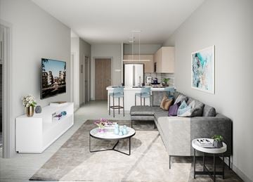 Madison apartment for rent - a living room with a couch and a table