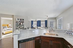Naperville apartment for rent - Living room with wooden floors at Brookdale Lakes, Naperville, IL