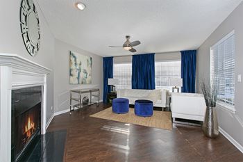 Oak style plank flooring throughout living space