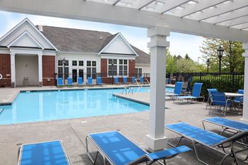 Poolside relaxing area