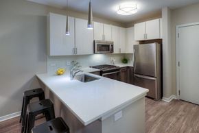 Lombard apartment for rent - Kitchen with breakfast bar at Apex 41, Lombard, 60148