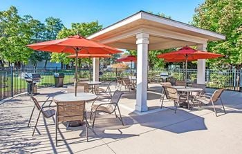 Outdoor gas grills at sundeck available for resident use
