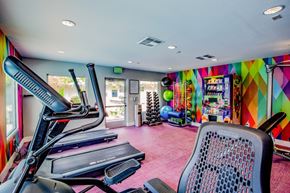 Las Vegas apartment for rent - A gym with treadmills and exercise equipment.