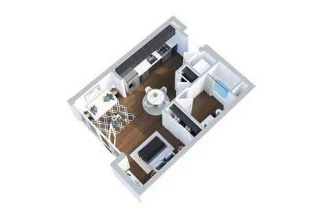 Floor plan for studio, 1 bath, 510 sqft