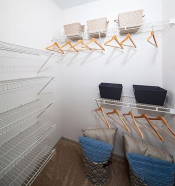 Spacious walk-in closets
