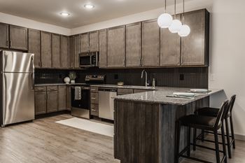 Gourmet stainless steel appliances