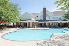 Dublin apartment for rent - Sparkling swimming pool and sundeck at Britton Woods Apartments with updated community amenities