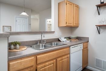 Oak cabinetry