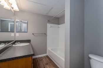 Spacious bathrooms with  double vanities