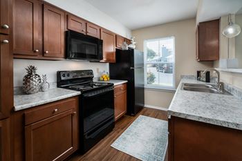 Spacious kitchens with pantries
