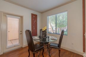 Goodyear apartment for rent - A dining room with a table and chairs.