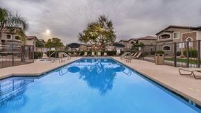 Casa Grande apartment for rent - Desert Sands sparkling rectangular pool in the center of the apartment complex.
