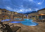 Oro Valley apartment for rent - a swimming pool at the resort at night
