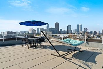 Rooftop patio with barbecue