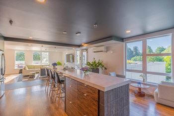 Resident lounge with catering kitchen