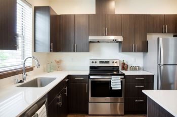 High-end finishes, including quartz countertops